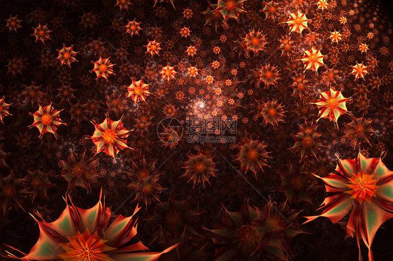多彩的分形雏菊设计抽象花螺旋用于创意图形设计的Ddigital艺术品花艺之舞神秘的图片