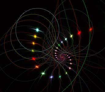 弦理论物理过程和量子理论量子纠缠一台抽象计算机生成现代分形为您的设计提供旋转模式中的图片