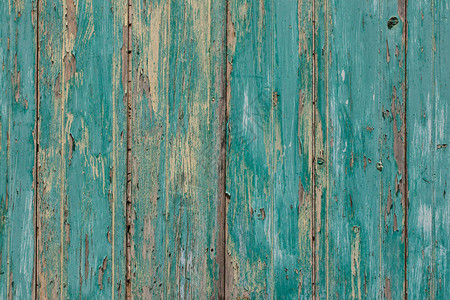 绿松石的古老木板背景带有纹理刮痕和古董破碎油漆的薄荷颜图片