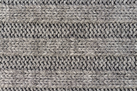 水平条纹灰色针织面料纹理背景或针织图案背景用于设计的针图片素材