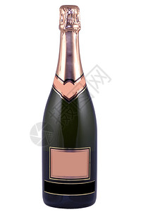 一瓶带空白标签的香槟背景图片