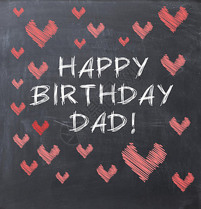 黑板上的生日快乐爸背景图片