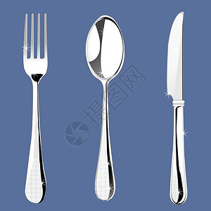 叉子勺子和刀等一图片