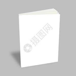 白色封面的空白书图片