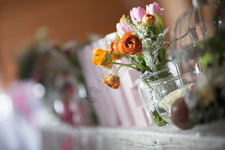 近距离观看花卉婚礼装饰图片