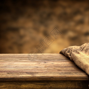 羽绒枕头产品用空木制表格显示背景模插画
