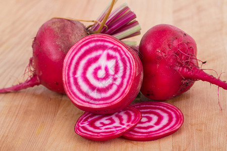 chiogia条纹或糖果条形甜菜全图片素材