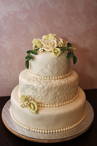 白色简约婚礼蛋糕背景图片