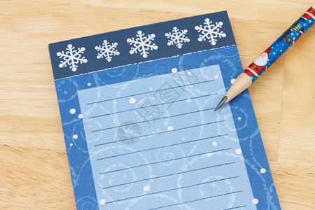 圣诞希望列表带铅笔的圣诞希望列表和您致辞图片