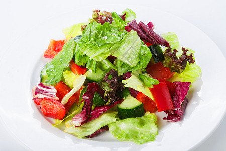 餐厅健康食品饮食和素食营养蔬菜与新图片