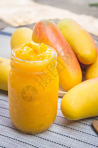 芒果冰沙芒果汁背景图片