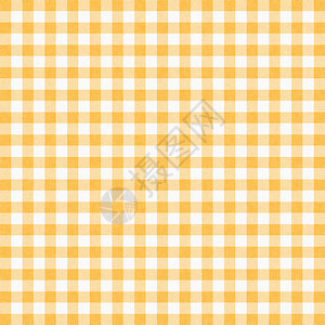 黄色方格布桌背景或纹理图片