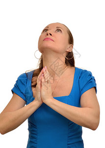 宗教妇女向上帝祈祷图片