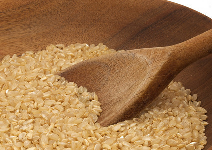 木碗短粒糙米图片