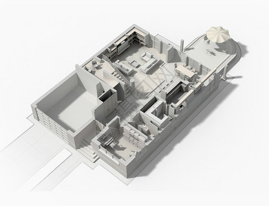 黑色和白色3D家具式住宅图片