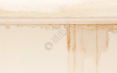 水损坏天花板和墙壁白图片