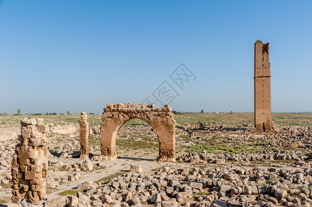 大清真寺的废墟土耳其哈兰卡米伊图片