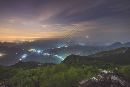 万里长城箭口荒原段背景图片