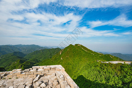 万里长城箭口荒原段背景图片