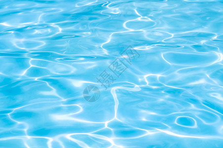 蓝色游泳池波纹水细节图片