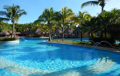 墨西哥Riviera玛雅地区加勒比度假胜地一般热带度图片