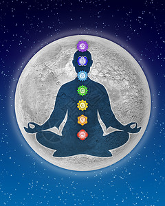莲花七个主要脉轮的插图插画