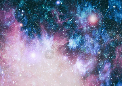 行星和系的恒星在自由空间中背景图片