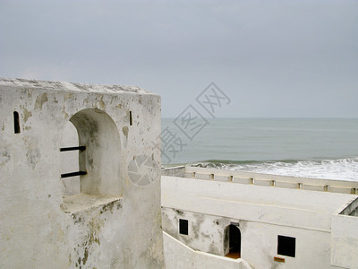 Castle是非洲加纳奴隶的出境港背景图片