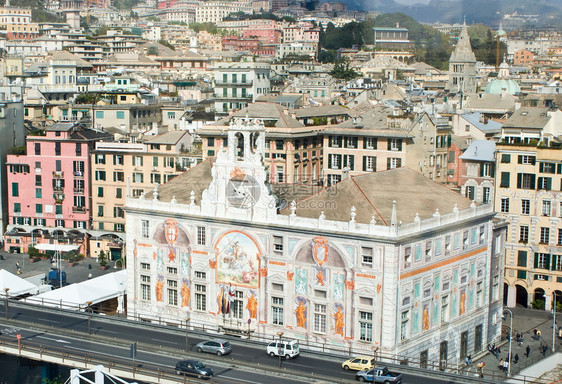 热那亚意大利城市欧洲的历史宫殿图片