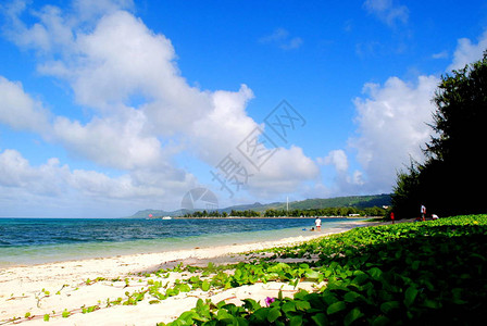 塞班Saipan加拉潘的微型海滩是当地人和游客最便捷最喜爱图片