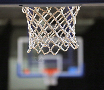 篮球网和篮球场上的两个篮子背景图片