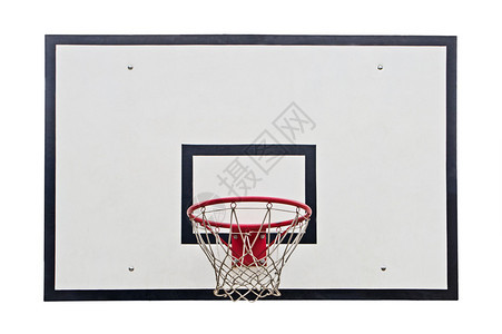 白色背景上的篮球框图片