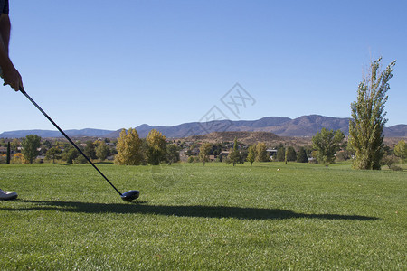 高尔夫球场准备在亚里桑那北部一个风景优雅的图片