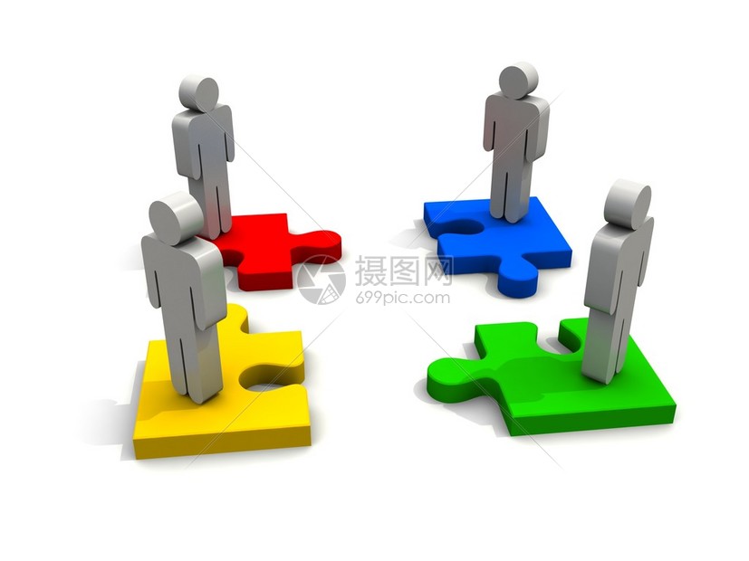 人们在拼图上分组高清图片下载-正版图片502909858-摄图网