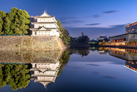 夜晚的日本名古屋城图片