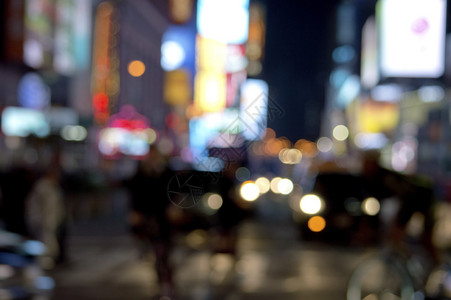 曼哈顿时报广场交叉路口的抽象模糊背景照片图片