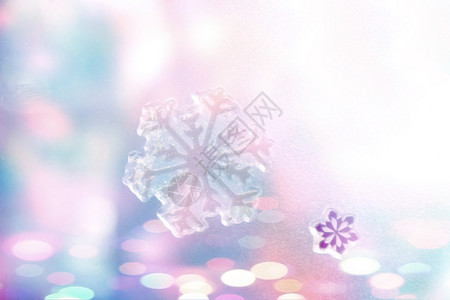 寒假雪背景五颜六色的散景背景图片