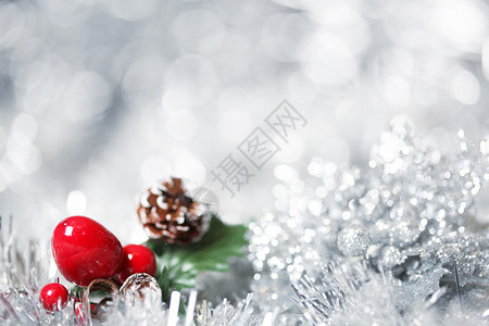 银色圣诞背景背景图片