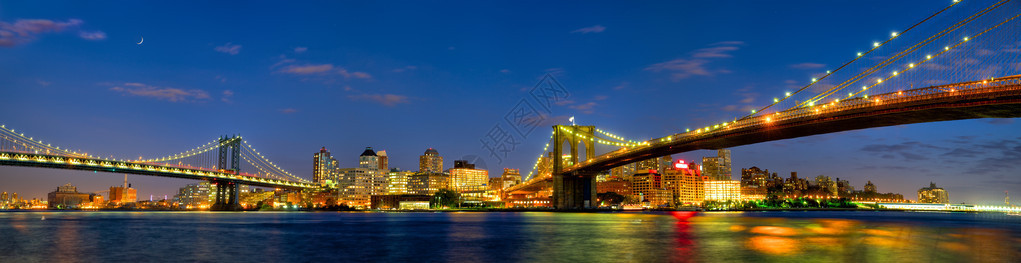 纽约市曼哈顿和布鲁克林大图片