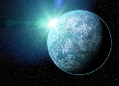 开普勒20f地球的概念艺术图片