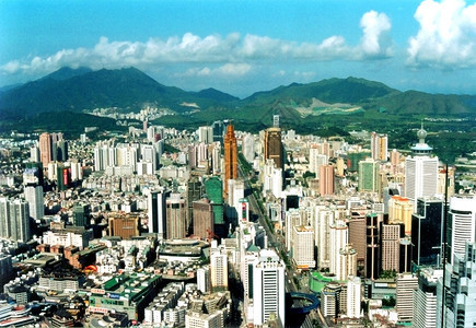 广东省深圳市全城景背景图片
