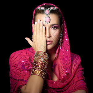 民族美貌美丽的印度妇女图片