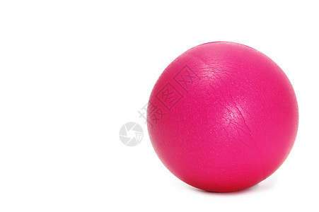 一个小粉红色球孤立图片