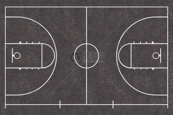 街头篮球法庭负责比赛的计划和玩家位置图片