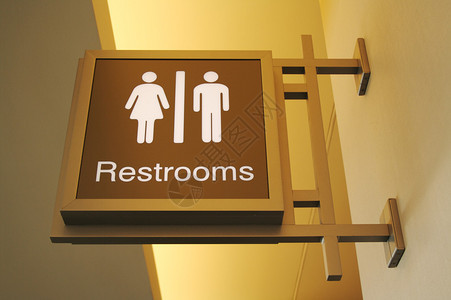 重新设计的男女卫生间标背景图片