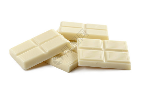 白巧克力块在白色图片
