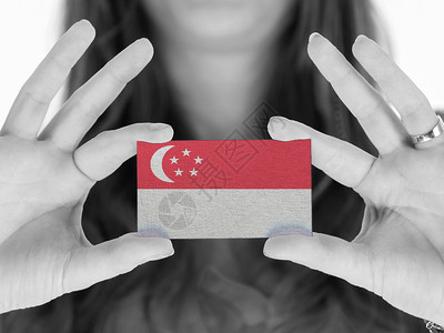 显示黑白名片的新加坡背景图片