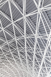 萨格勒布机场屋顶的抽象钢结构背景图片