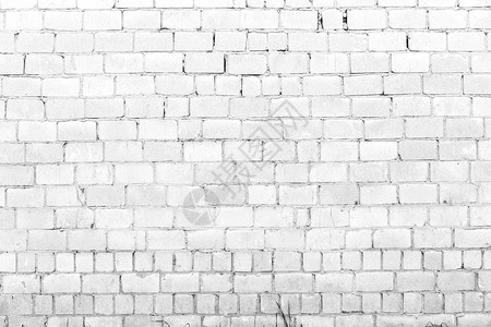 白色grunge砖墙背景图片