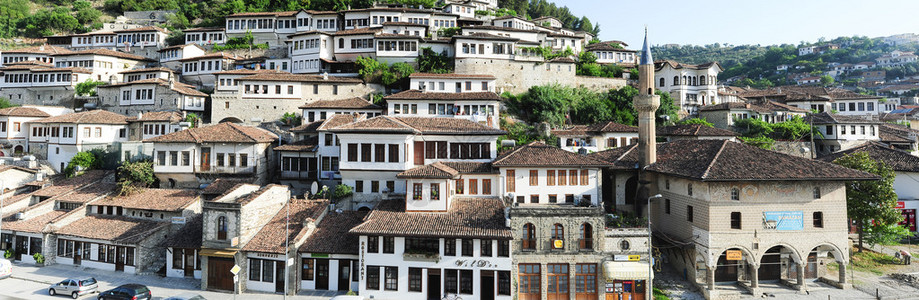 在阿尔巴尼亚的比拉特老房子世界图片